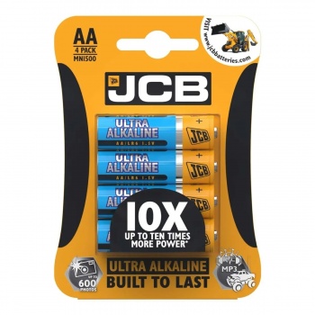 JCB AA Ultra Alkaline, Pack of 4 Batteries MN1500